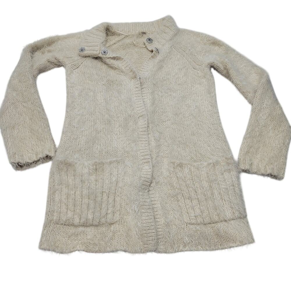 Free People keep it fuzzy wool long line cardigan sweater jacket